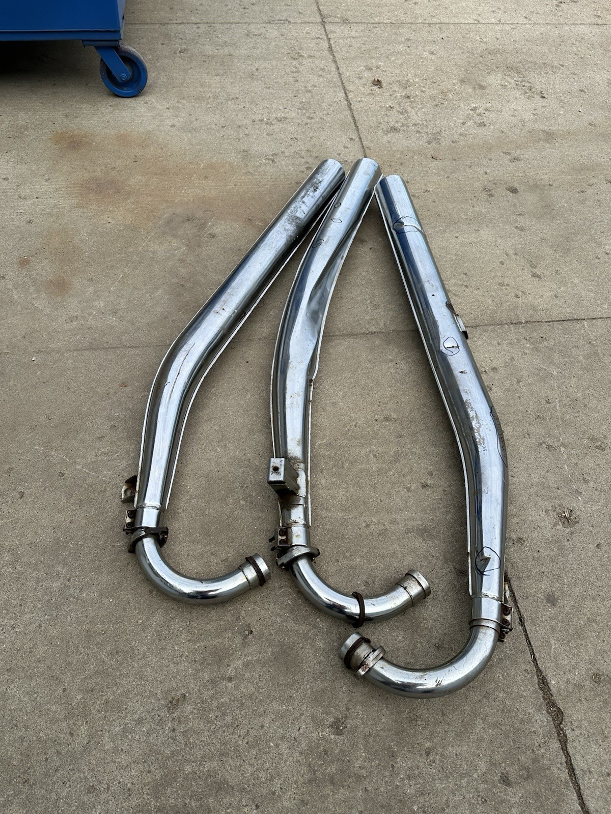1974/75 Kawasaki 750 H2 exhaust system