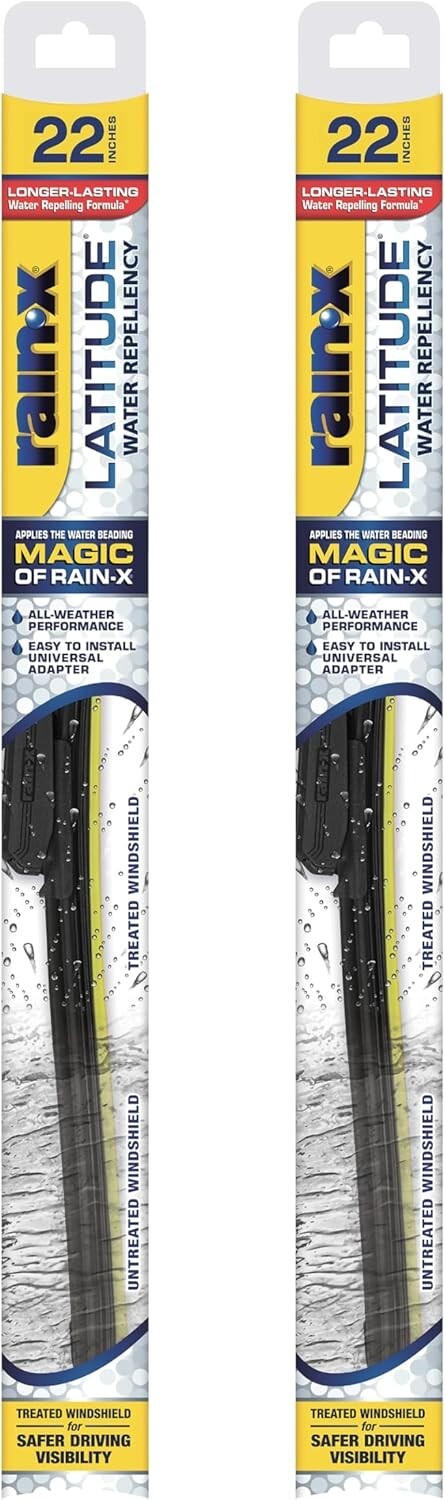 Rain-X 810165 Latitude 2-In-1 Water Repellent Wiper Blades, 22 Inch Windshield W