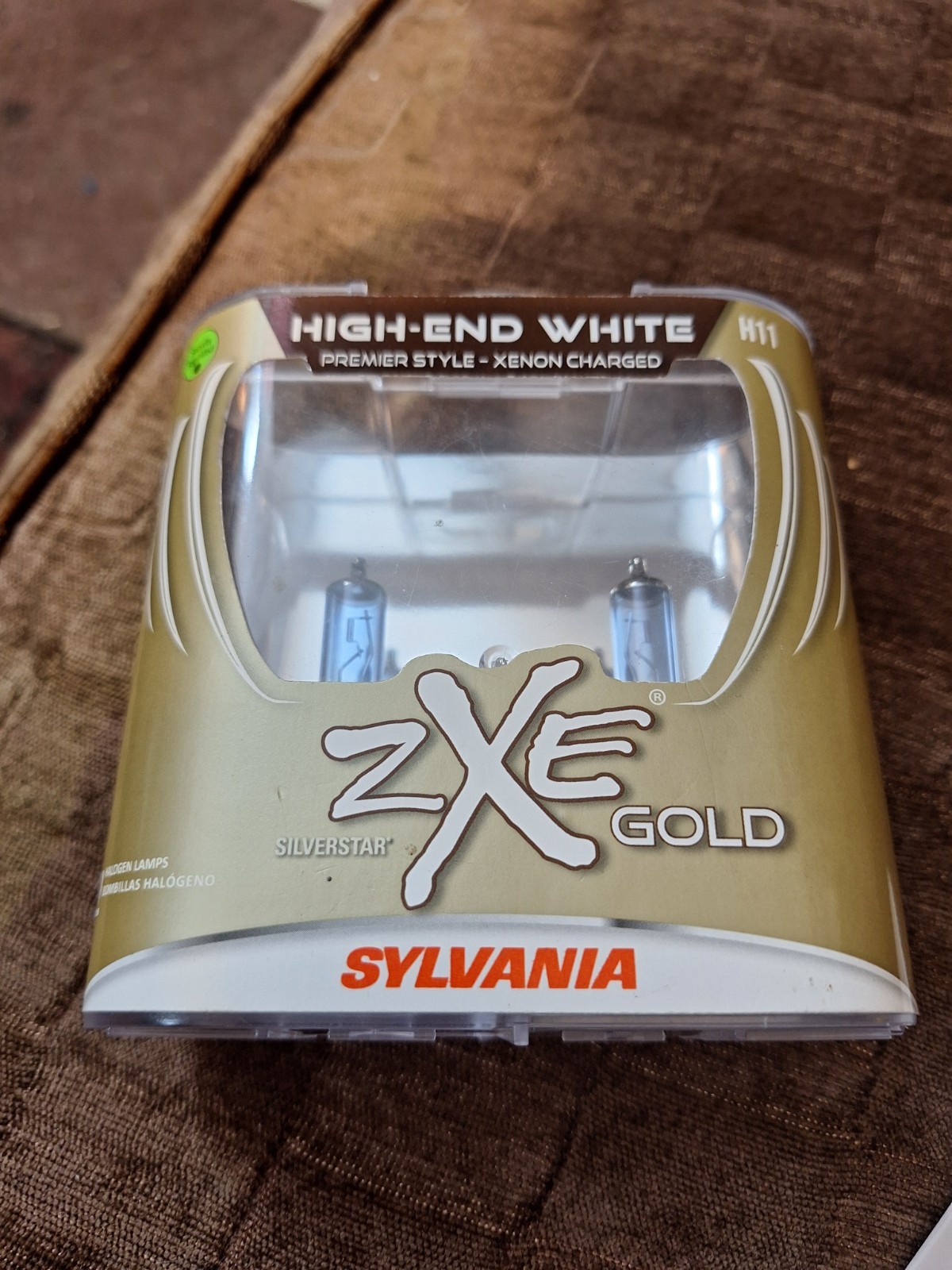 Sylvania Silverstar ZXE GOLD H11 Pair Set  H11SZG.BP2 Headlight Bulbs NEW