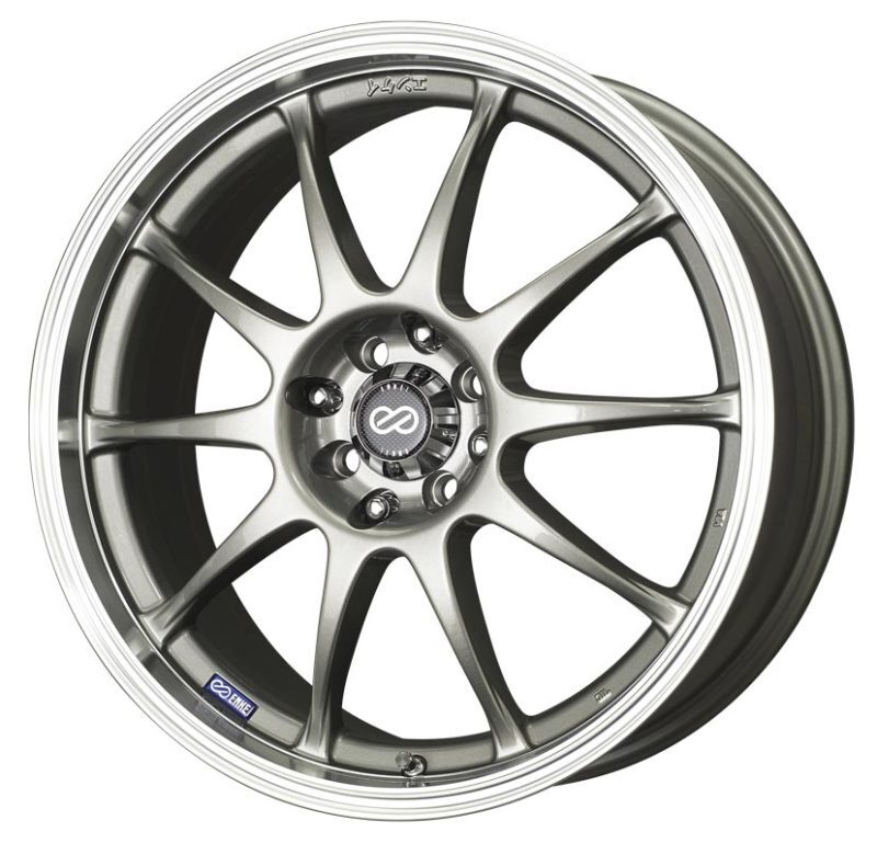 Enkei 409-770-10SP J10 17x7 +42mm Silver Machined Lip Wheel 4x100/114.3