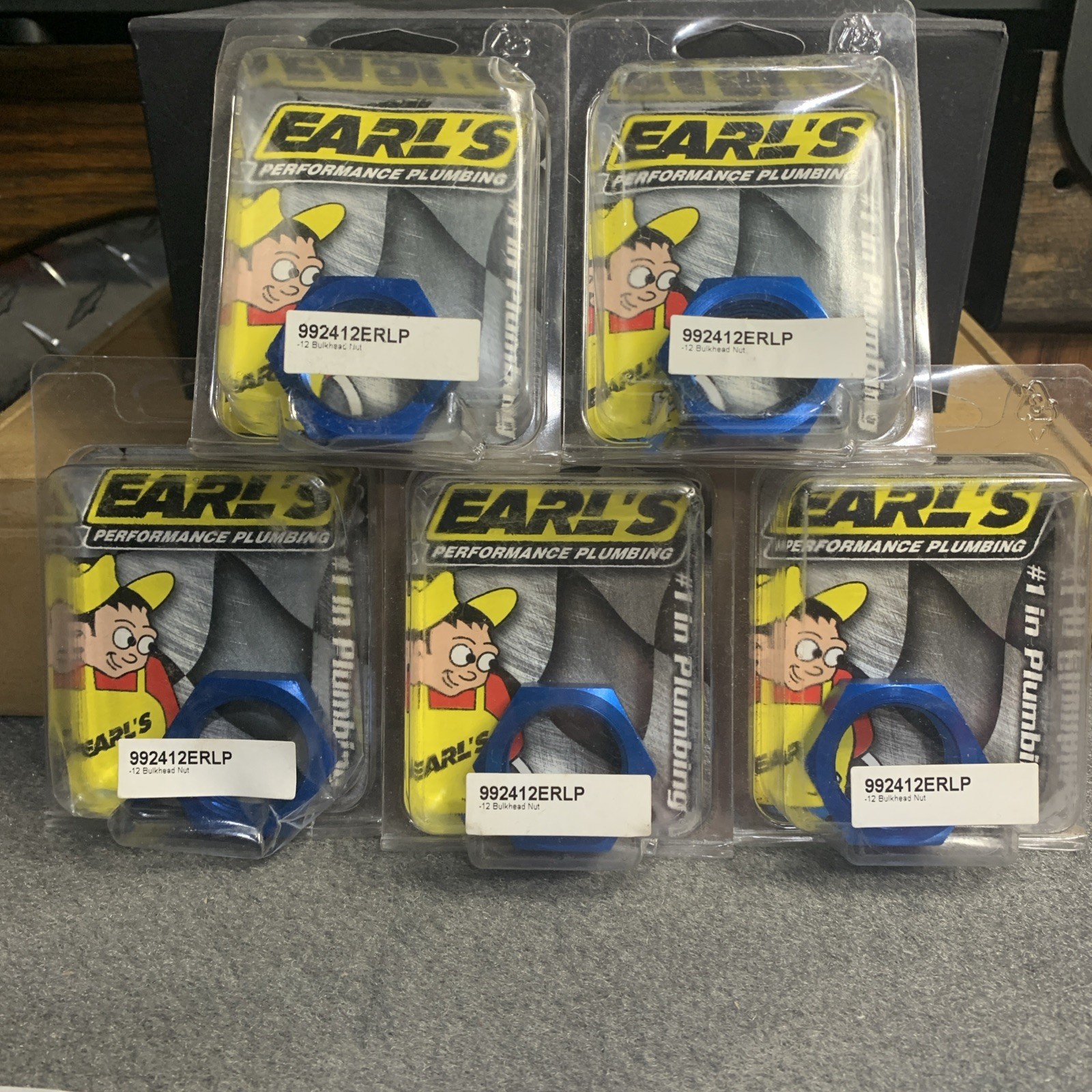 Earls Performance Plumbing 5Qty -12 Bulkhead Nut Part# 992412ERLP Earls Performance Plumbing 5Qty -12 Bulkhead Nut Part# 992412ERLP