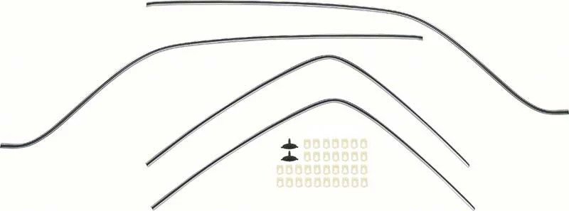 1969 Camaro; Vinyl Top Molding Set ; 4 Piece Set with Hardware; GM Licensed