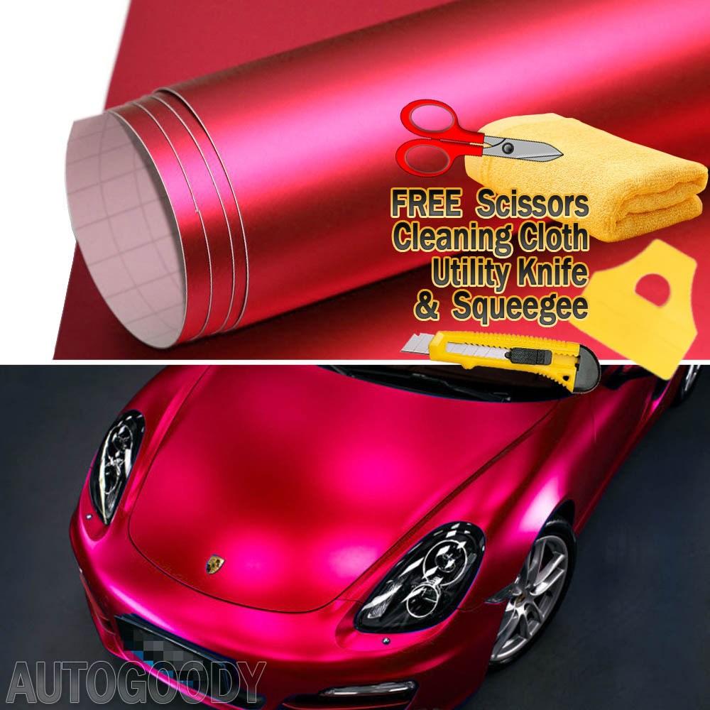 Premium Satin Matte Chrome Metallic Vinyl Film Wrap Sticker Air Bubble Free Premium Satin Matte Chrome Metallic Vinyl Film Wrap Sticker Air Bubble Free