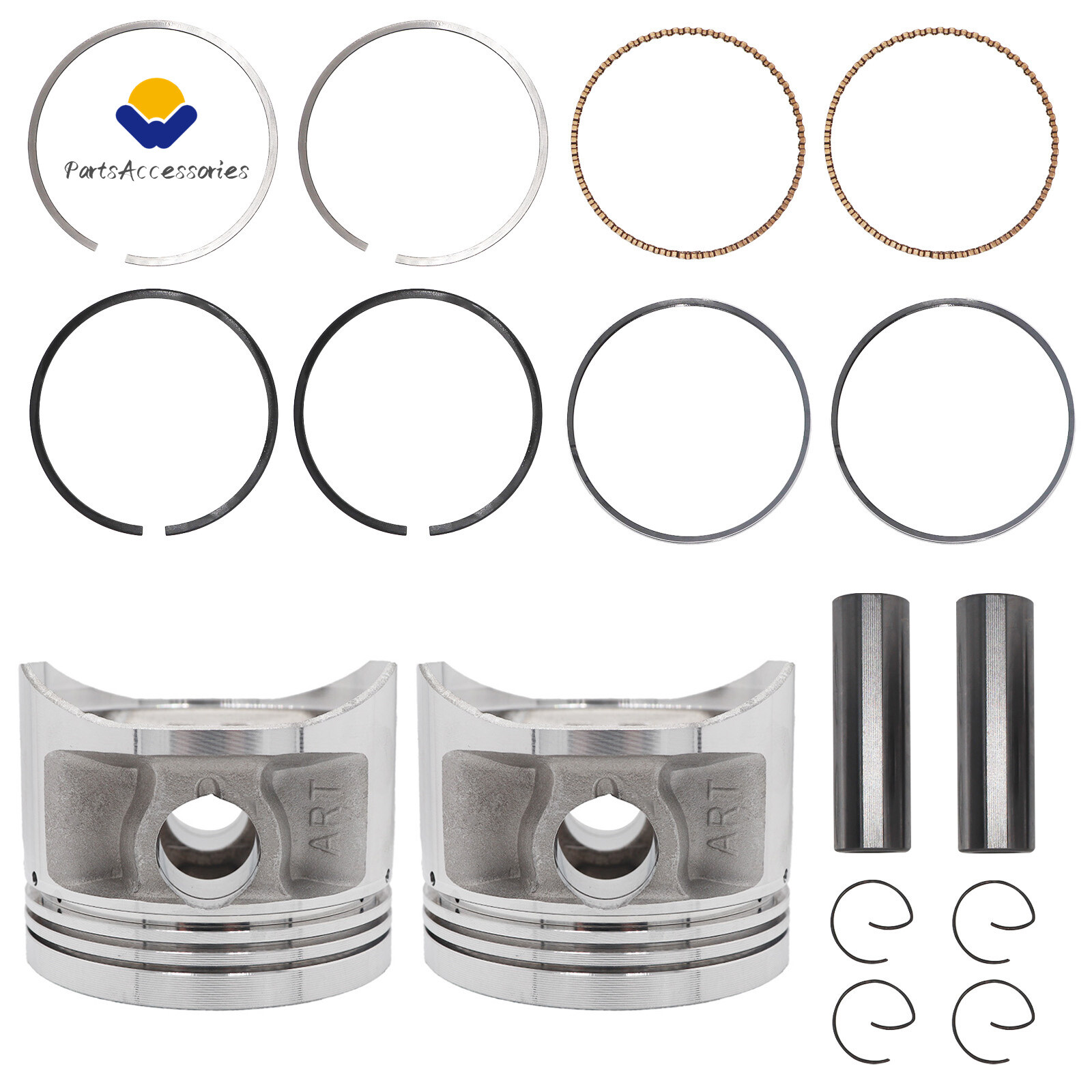 2 Pcs Crankshaft Engine Piston For 1981-1983 1988-1997 Yamaha XV750 XV 750