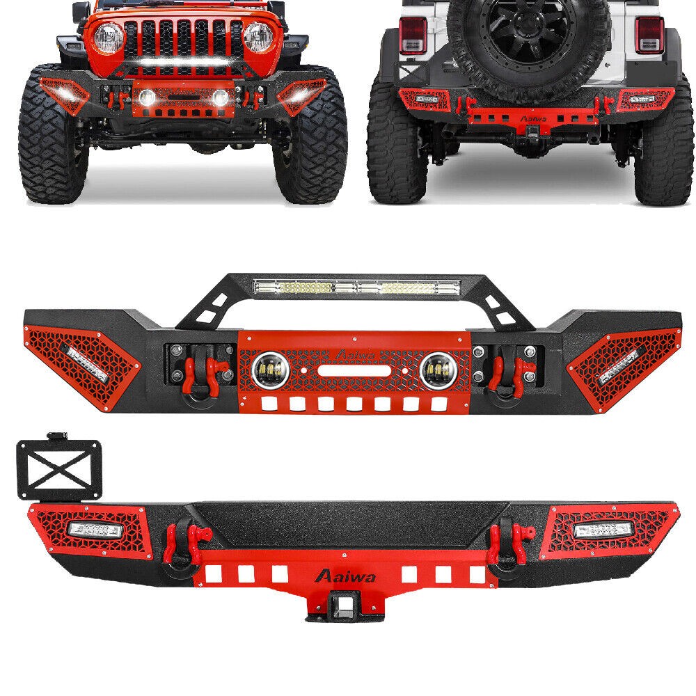 Aaiwa Fit 2020-2024 Jeep Gladiator JT New Steel Front/Rear Bumper W/Winch Plate Aaiwa Fit 2020-2024 Jeep Gladiator JT New Steel Front/Rear Bumper W/Winch Plate