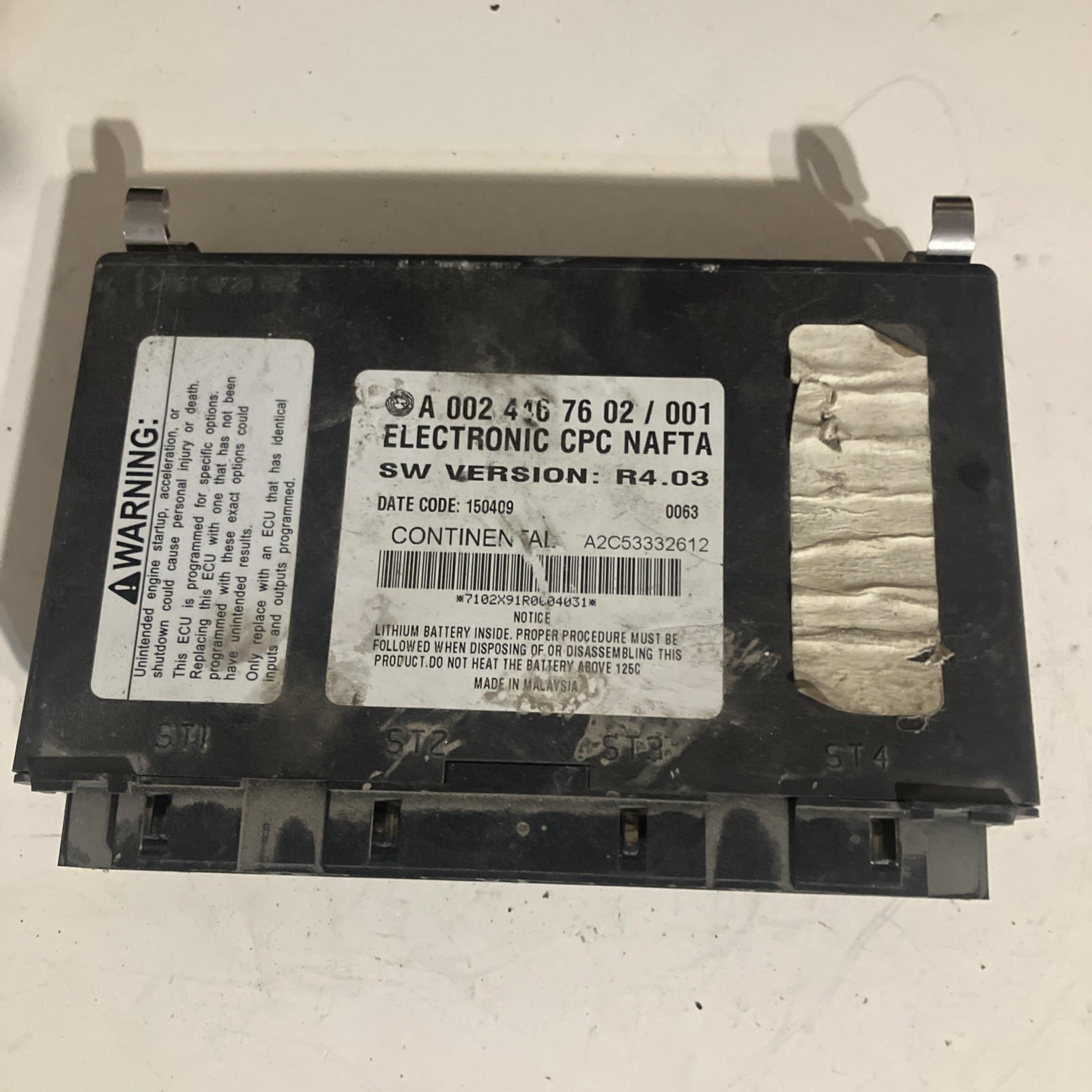 Freightliner Cascadia Electronic OEM CPC A0024467602/001 NAFTA MANUAL TRANS Freightliner Cascadia Electronic OEM CPC A0024467602/001 NAFTA MANUAL TRANS