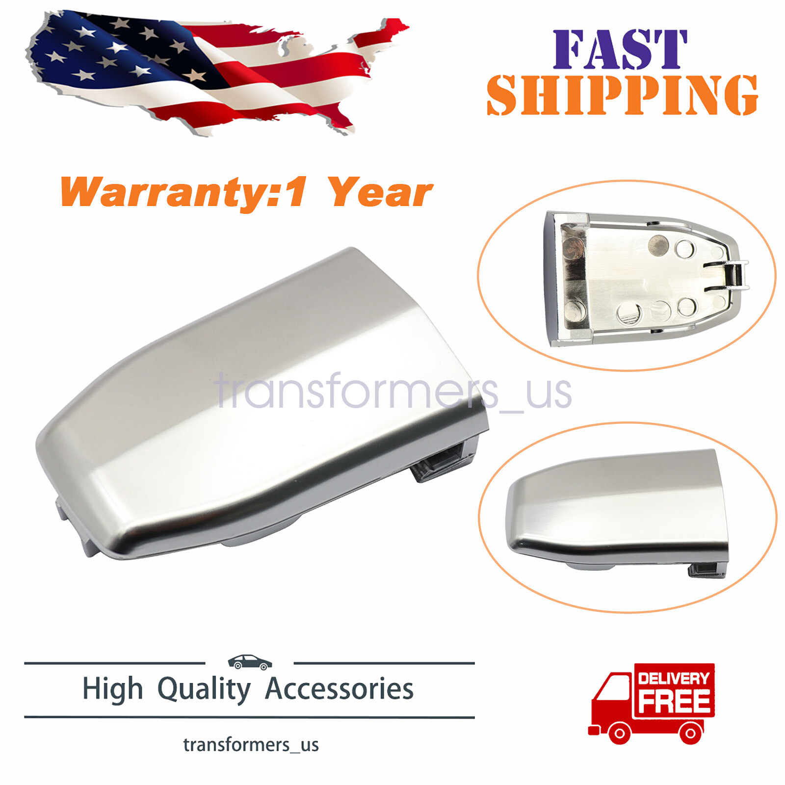 NEW Fit For 2015-2019 Cadillac Escalade Front Door Handle Lock Cylinder Cover