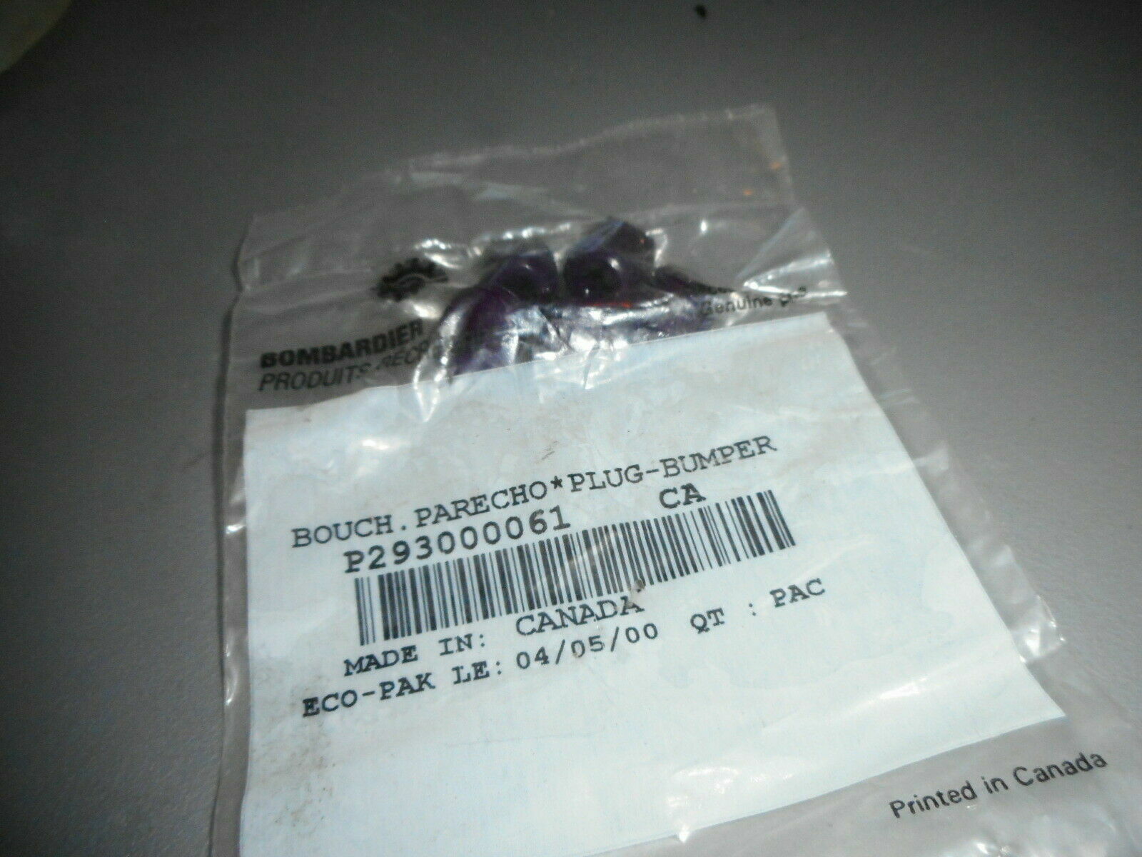 NOS Sea Doo BRP GSX Limited BUMBER PLUG VIOLET OEM QTY5 293000061 NOS Sea Doo BRP GSX Limited BUMBER PLUG VIOLET OEM QTY5 293000061