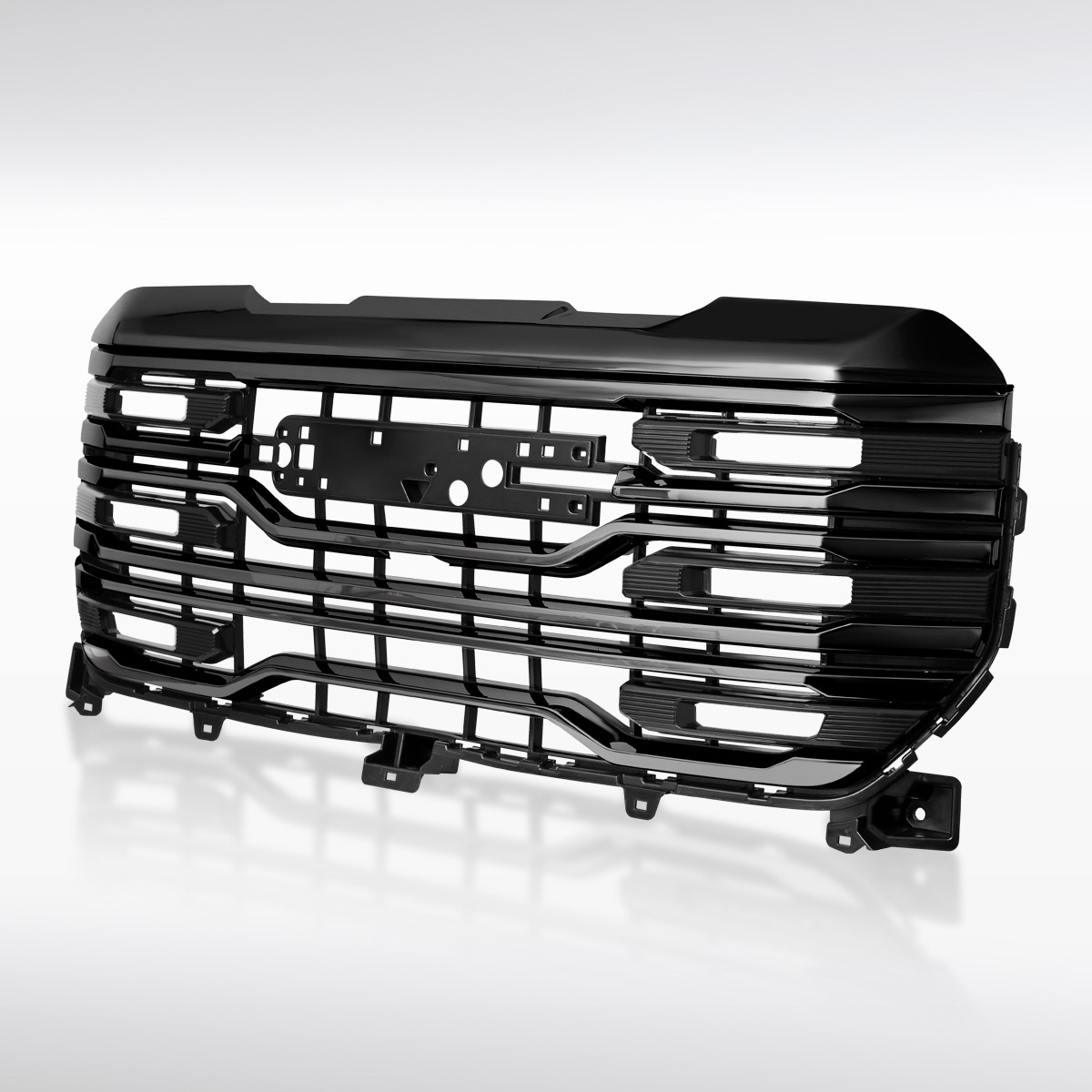 Fit 2022-2026 GMC Sierra 1500 AT4 Glossy Black Front Bumper Hood Grille 23 24