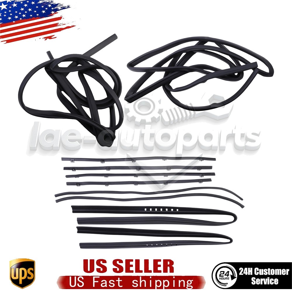 10pcs Door Window Weatherstrip Seal Kit for 1967-1972 Chevy C10 Pickup GMC