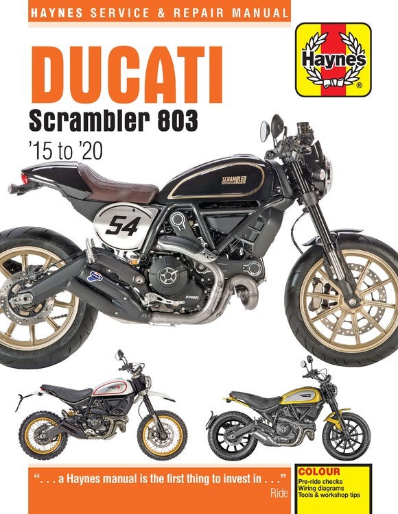 Ducati 803 Scrambler motorcycle Haynes Repair Manual shop service book Ducati 803 Scrambler motorcycle Haynes Repair Manual shop service book