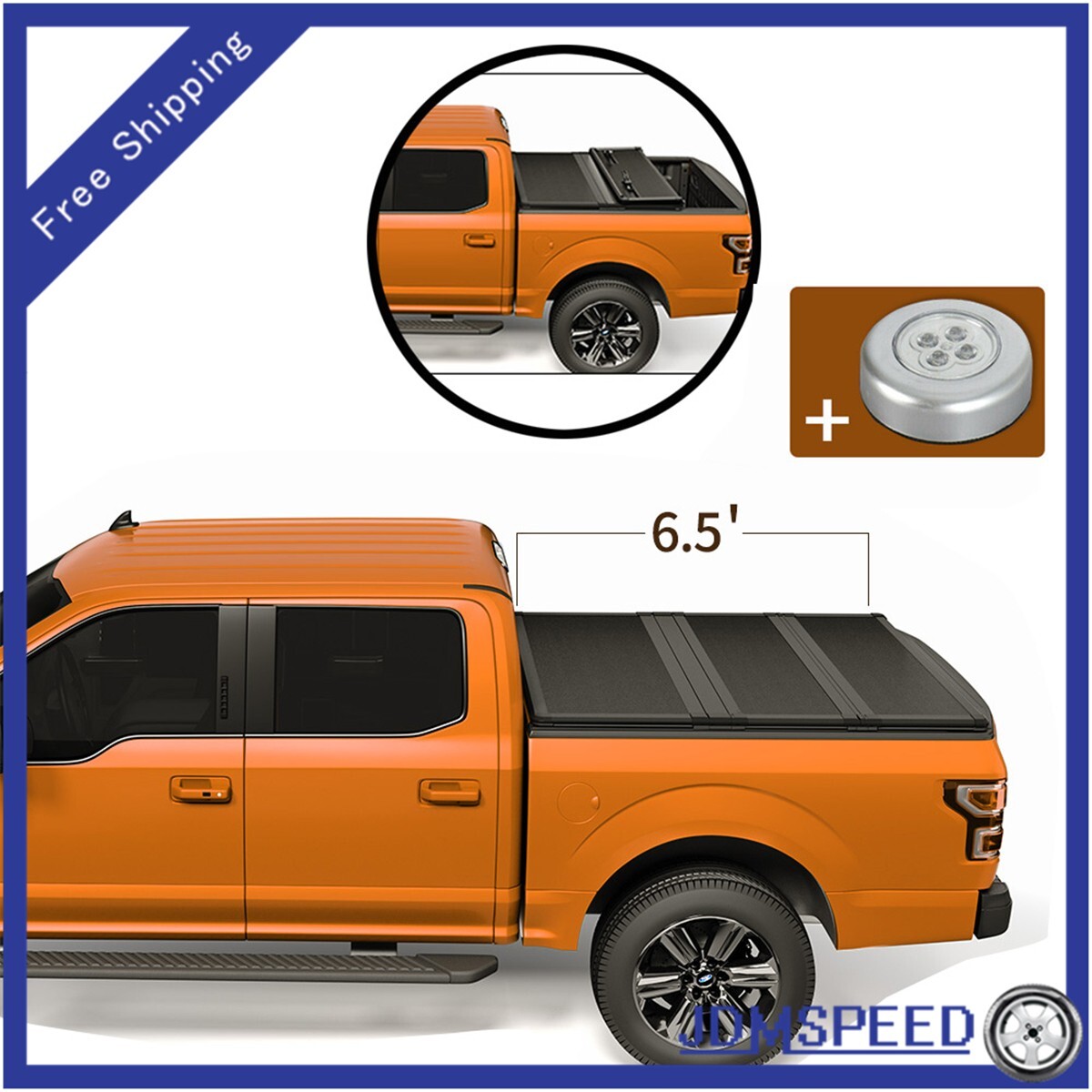 6.5ft 6.6ft Tri-Fold Hard Tonneau Cover For 2004-2014 Ford F-150 F150 Truck Bed