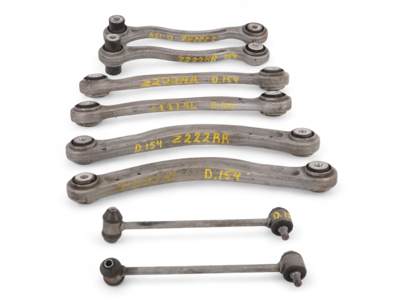10-16 Mercedes Benz E Class W212 Control Arm Upper Lower Rear LH RH Set Of 8 OEM