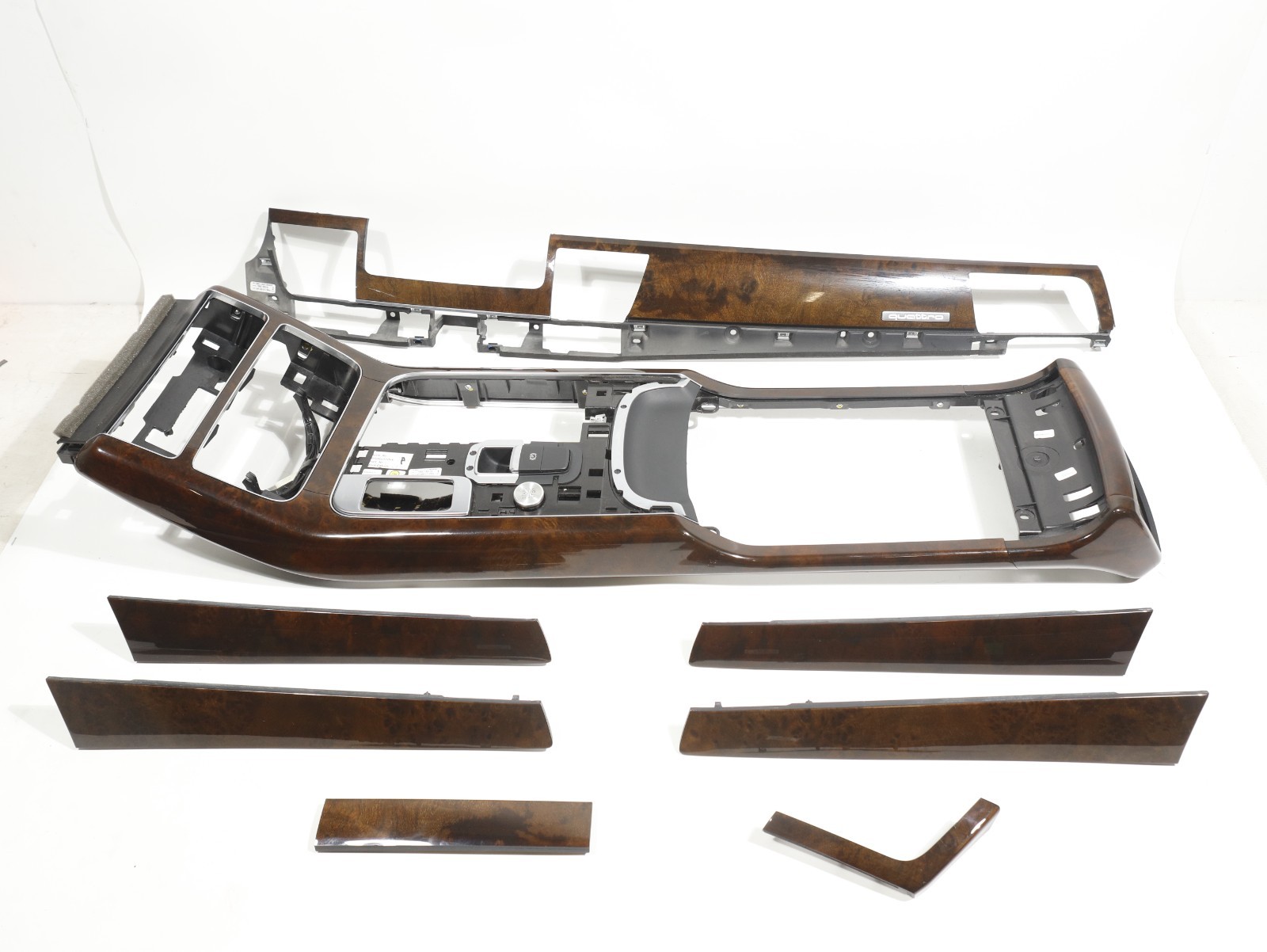 2011-2018 Audi A8 A8L D4 Center Console Dashboard Door Wood Trim OEM Set of 8 2011-2018 Audi A8 A8L D4 Center Console Dashboard Door Wood Trim OEM Set of 8