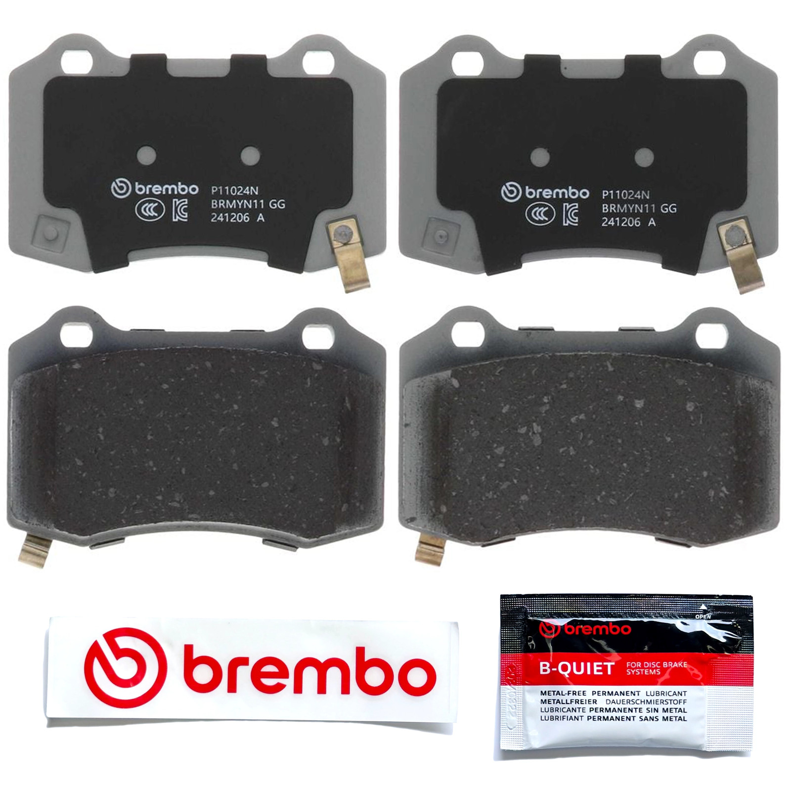 Brembo P11024N Rear Ceramic Disc Brake Pads Set for 04-19 CTS V / 06-20 Charger