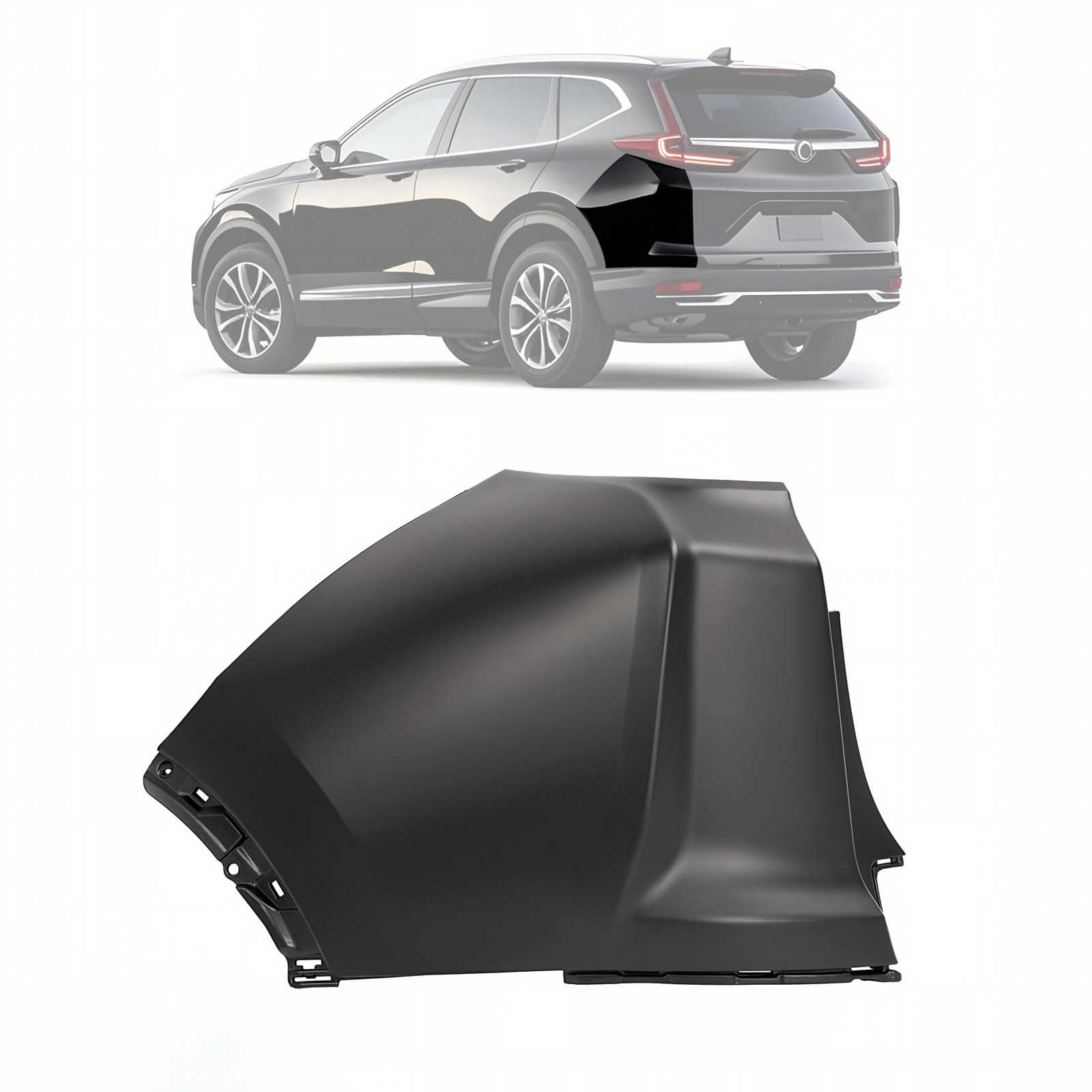 Rear Driver Left Bumper End Cap Extension Corner Cover For Honda CR-V 2017-2022