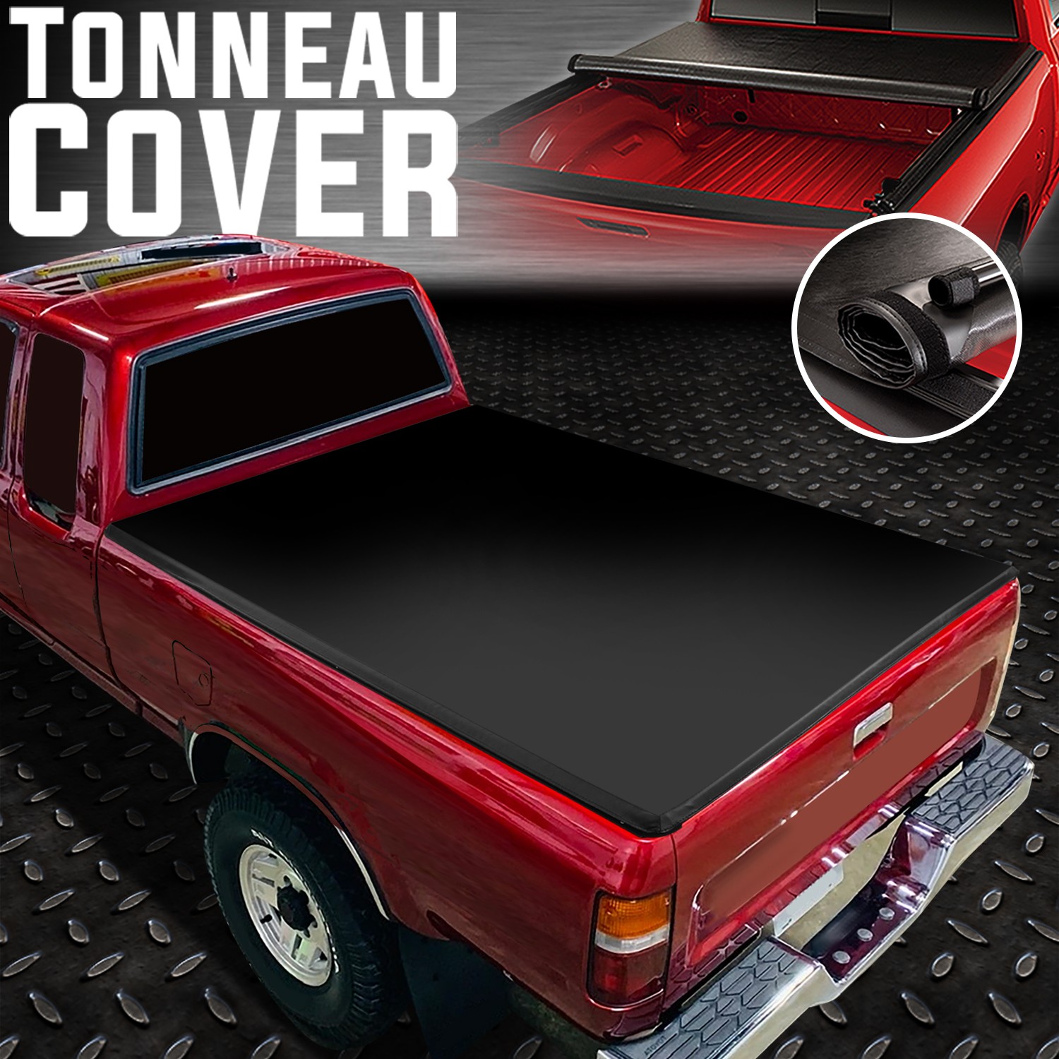 FOR 89-04 TOYOTA PICKUP/TACOMA 6FT SHORT BED SOFT VINYL ROLL-UP TONNEAU COVER FOR 89-04 TOYOTA PICKUP/TACOMA 6FT SHORT BED SOFT VINYL ROLL-UP TONNEAU COVER