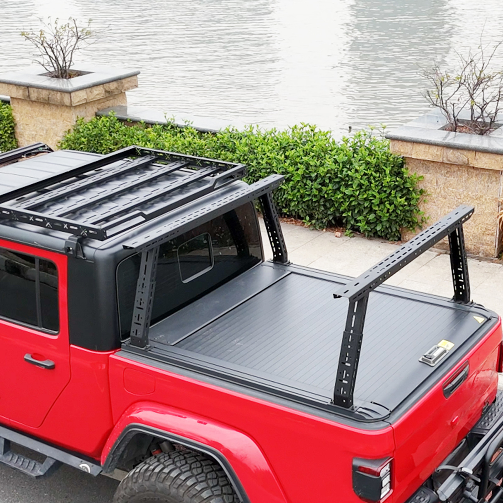 16\'\'-25\'\' High Overland Truck Bed Racks For F-150 Ranger Maverick Silverado Ram