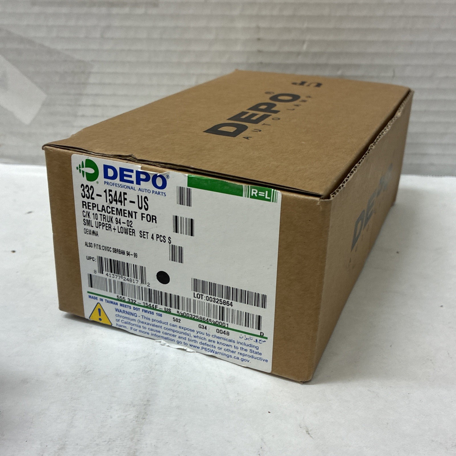 Depo 332-1544F-US C/K 10 TRUK 94-02 SML UPPER+Lower Set 4pcs Depo 332-1544F-US C/K 10 TRUK 94-02 SML UPPER+Lower Set 4pcs