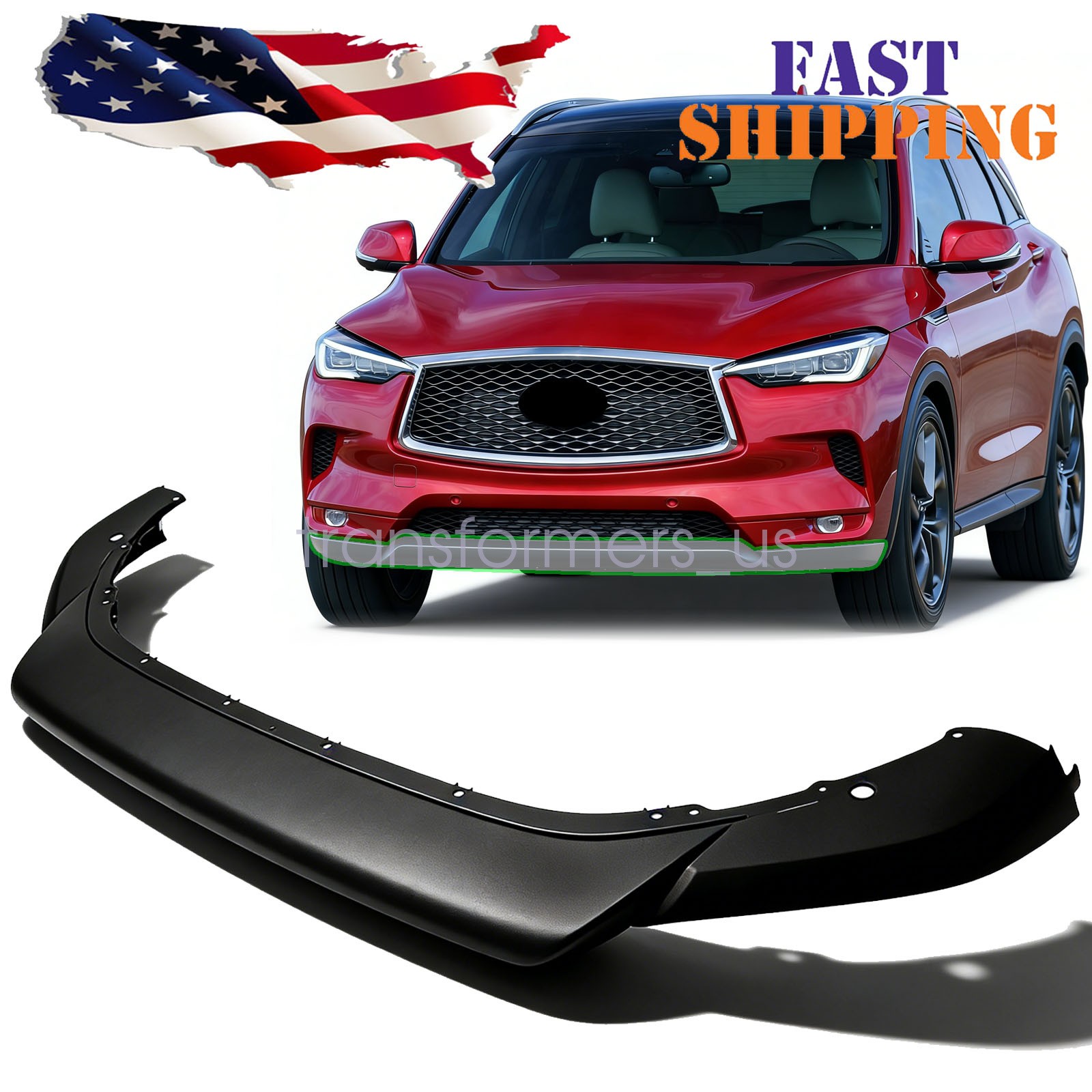 Fit 2019-2025 Infiniti QX50 Front Bumper Lower Spoiler Valance Panel 960105NA0A