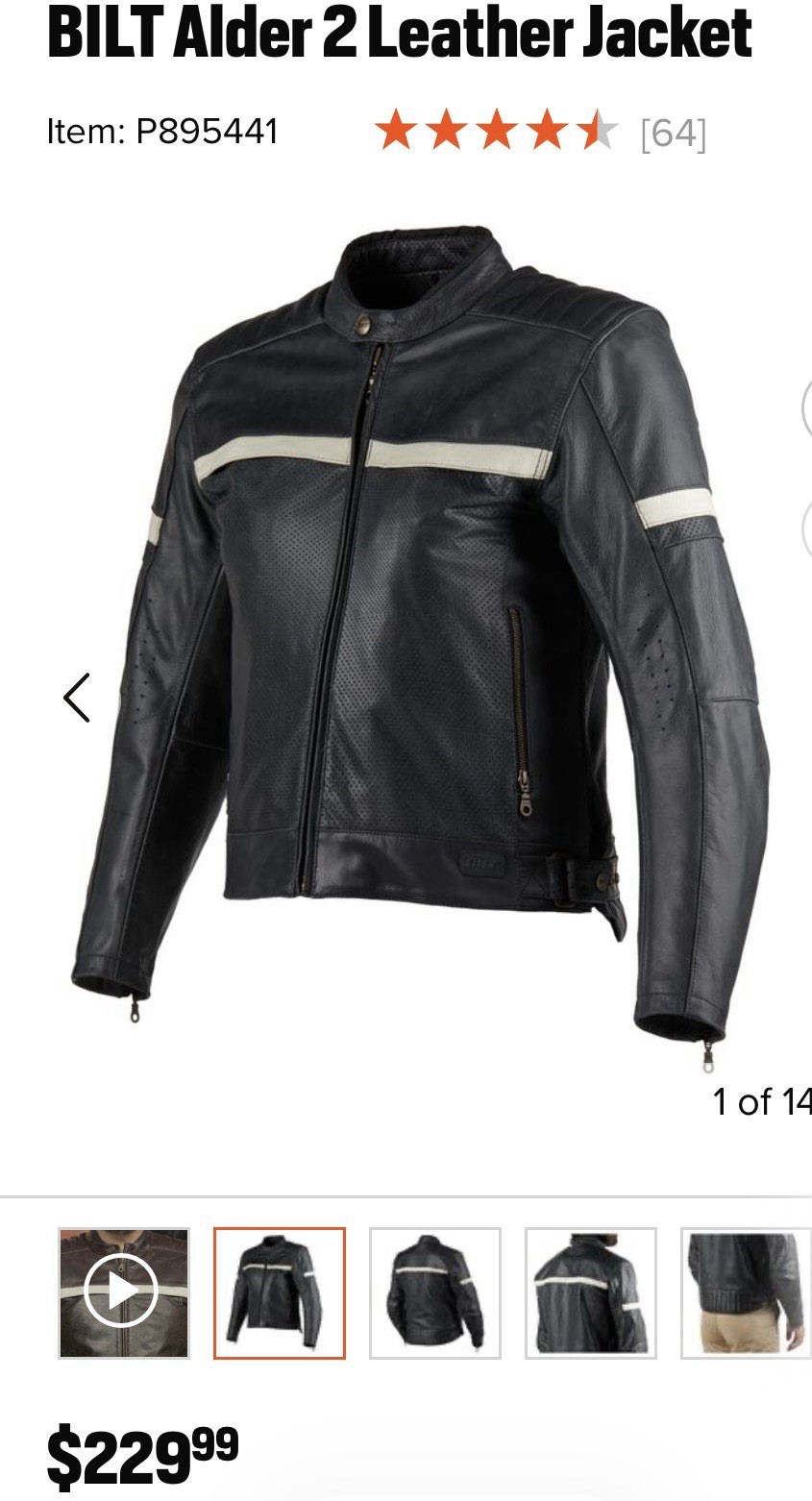Bilt Alder 2 Leather Jacket Unisex Small