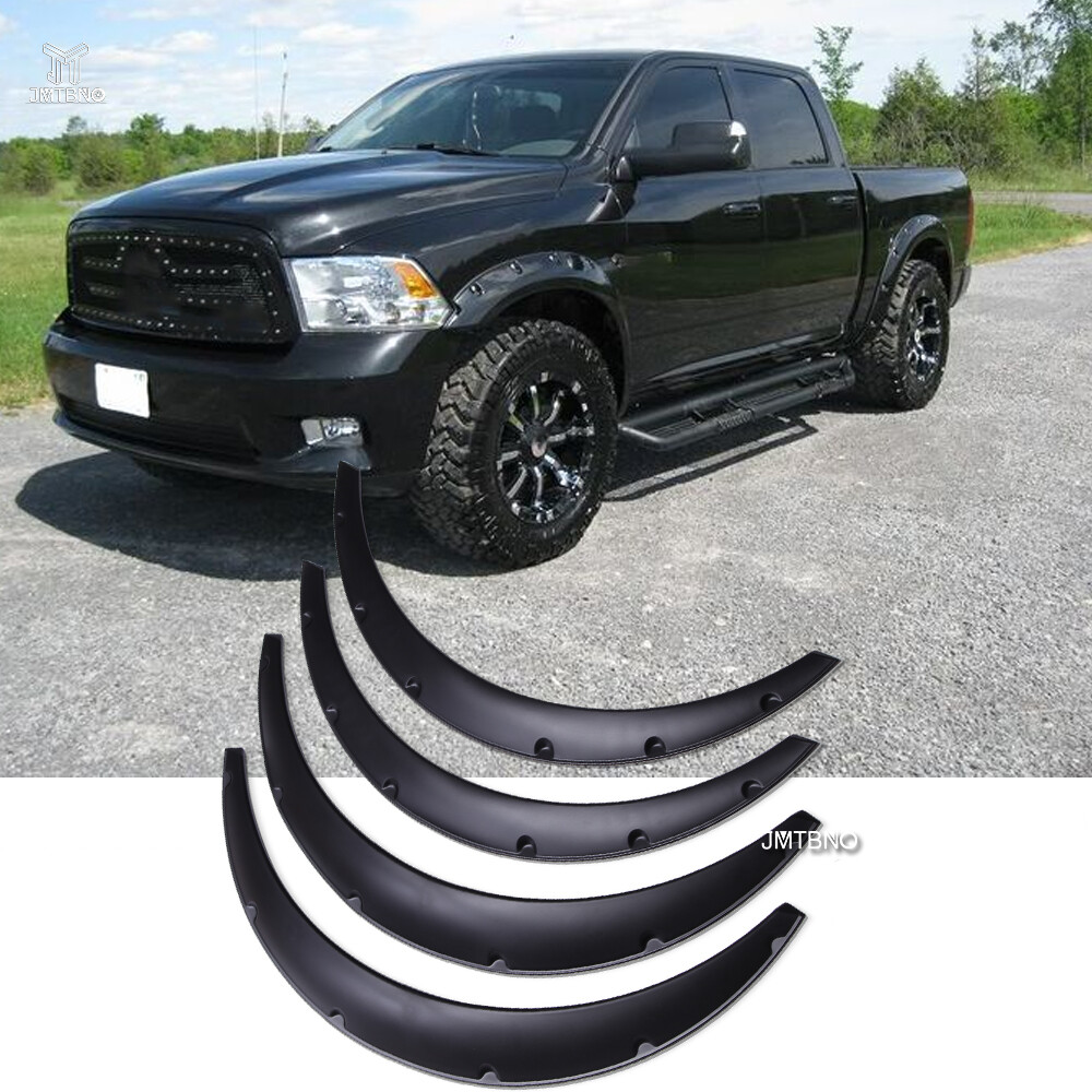 4x JDM Car Cover Extra Wide Body Kits Wheel Fender Flares Body Kits For Ram 1500