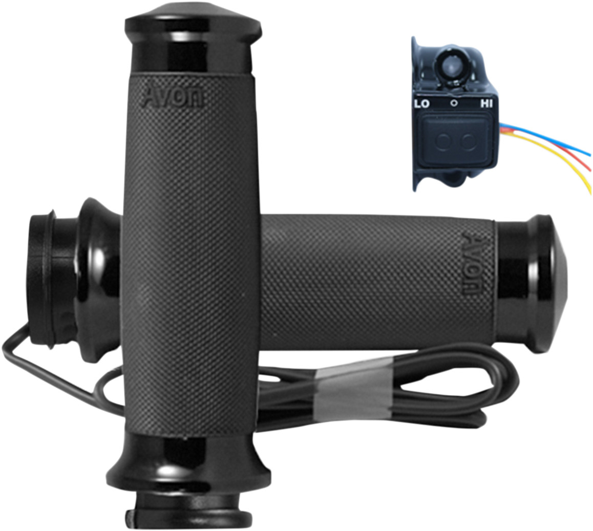 Avon Custom Contour Heated Grips TBW Black Fly-By-Wire 1in
