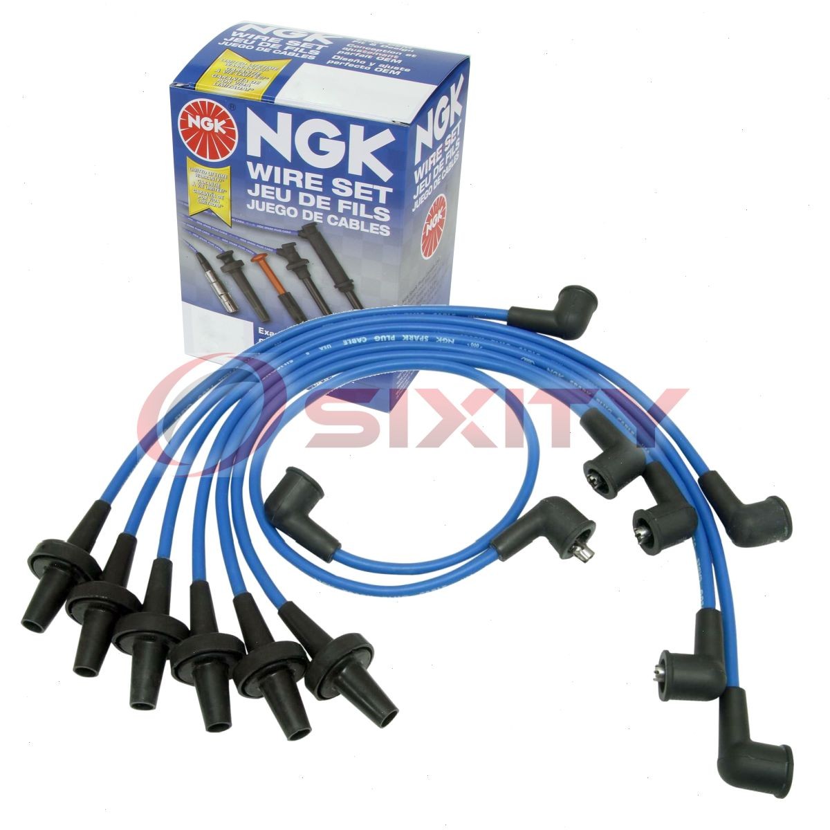 NGK 52431 RC-FDX003 Spark Plug Wire Set for CH616 9640 9626 96073 9287 9051 bw NGK 52431 RC-FDX003 Spark Plug Wire Set for CH616 9640 9626 96073 9287 9051 bw