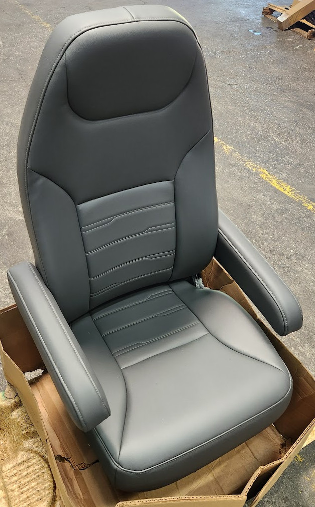 National Seating Premium Truck Seat Electric Adjustable Gray Vinyl Dual Armrest National Seating Premium Truck Seat Electric Adjustable Gray Vinyl Dual Armrest