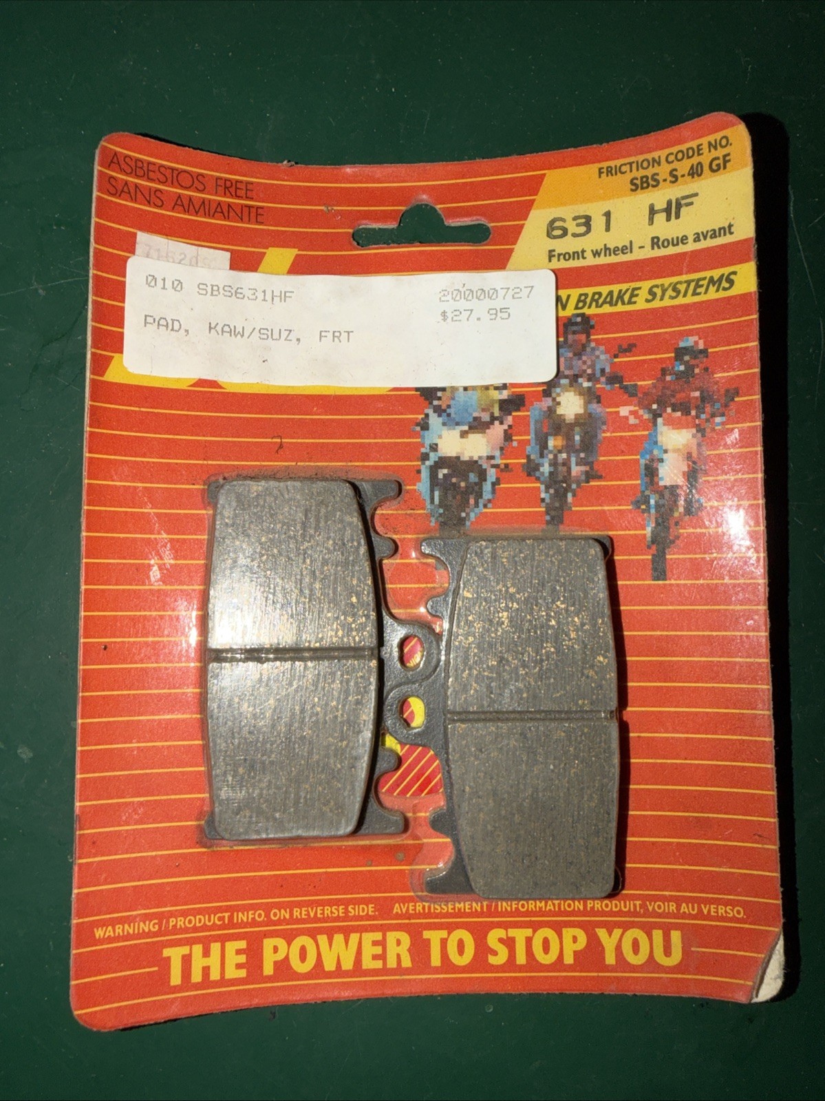 New SBS 631HF Ceramic Front Brake Pads For Suzuki Bandit GSXR Kawasaki Ninja Etc