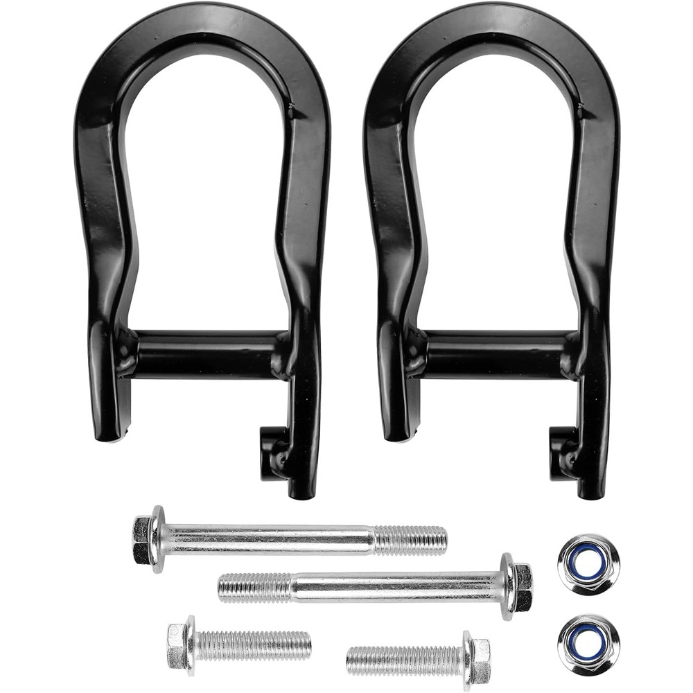 1 Pair Tow Hook 84072463 for 2007-2019 Chevrolet GMC Silverado Sierra 1500 Black