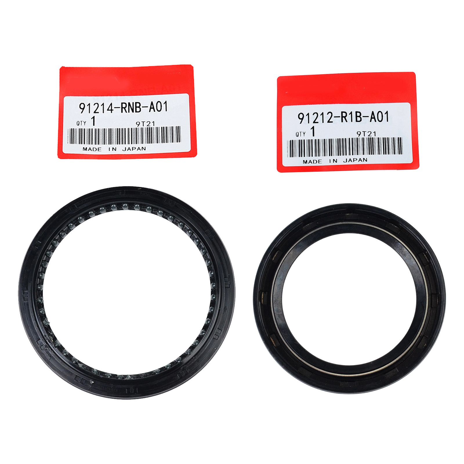 2PCS Crankshaft Front & Rear Main Seal K20 K24 K20A K24A2 For Honda Civic SI TSX