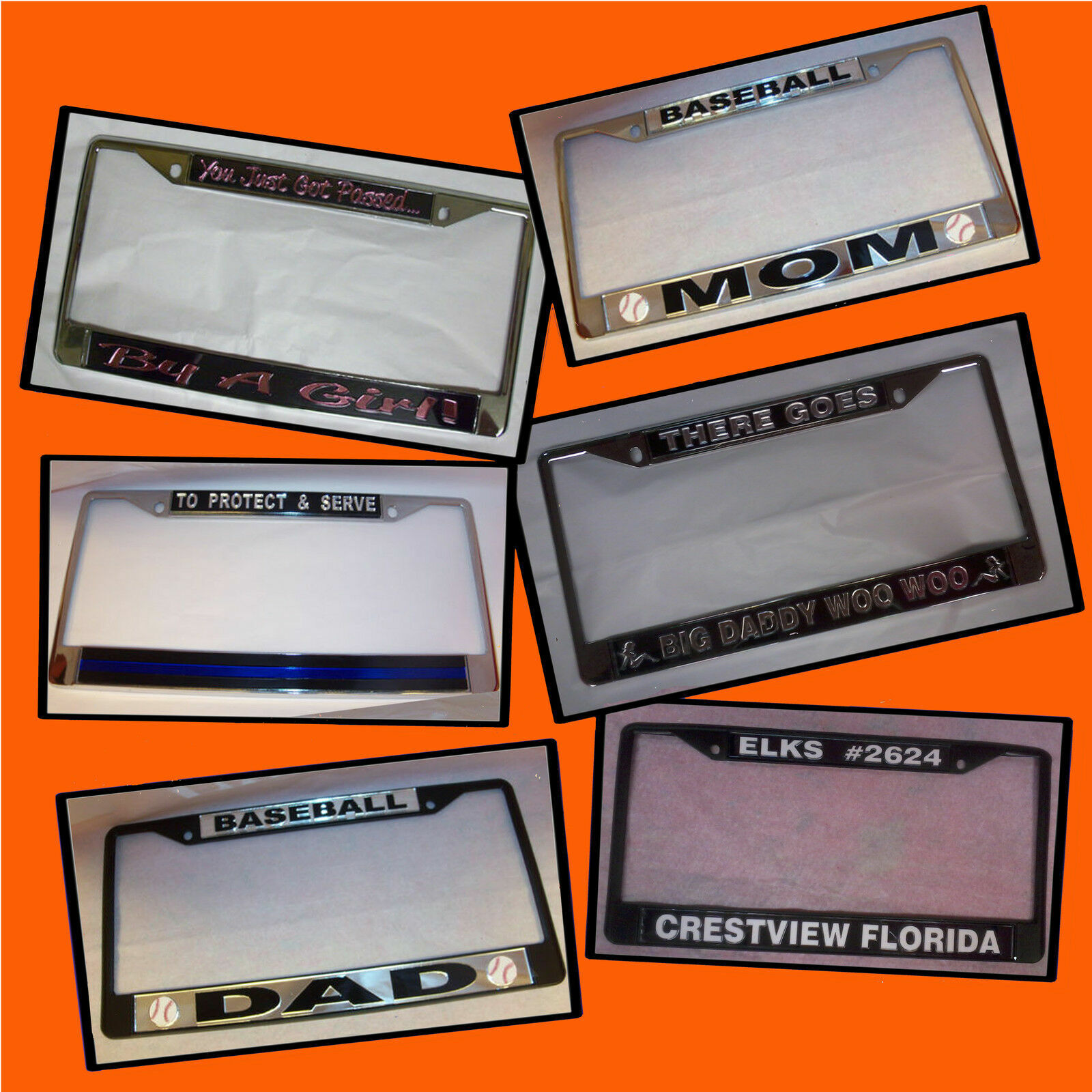 Custom Laser Cut Acrylic Mirror License Plate Frame 6\