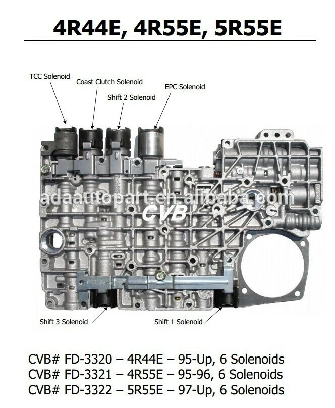 5R55E 4R44E 4R55E Transmission Valve Body w/ 6 Solenoids Explorer Ranger