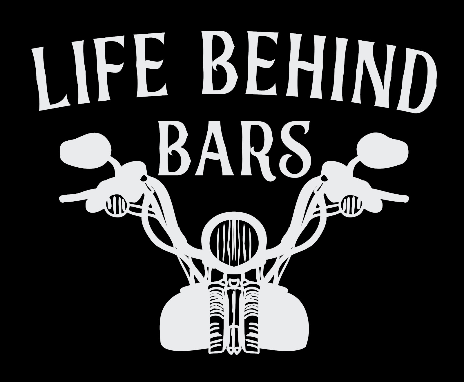 Life Behind Bars  Vinyl Decal, Motorcycling 42 different colors available