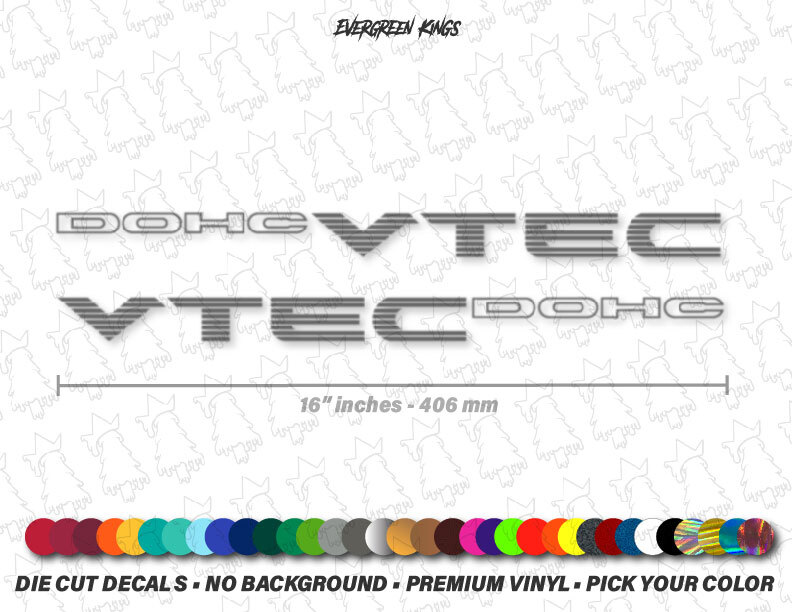 DOHC VTEC Door Side Decals for 89-91 92-00 Honda Civic Si EK EG EF JDM stickers