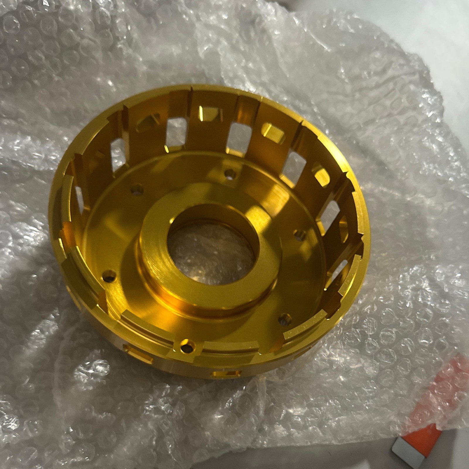 Gold CNC Billet Clutch Basket for Harley M8 2017-2024 Touring Softail
