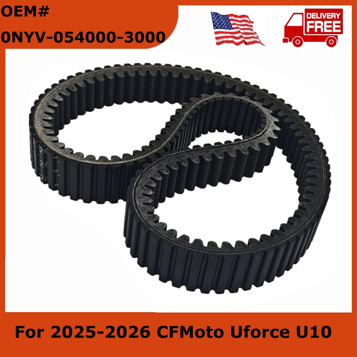 New Drive Belt for 2025-2026 CFMoto Uforce U10 Pro Pro Highland 0NYV-054000-3000