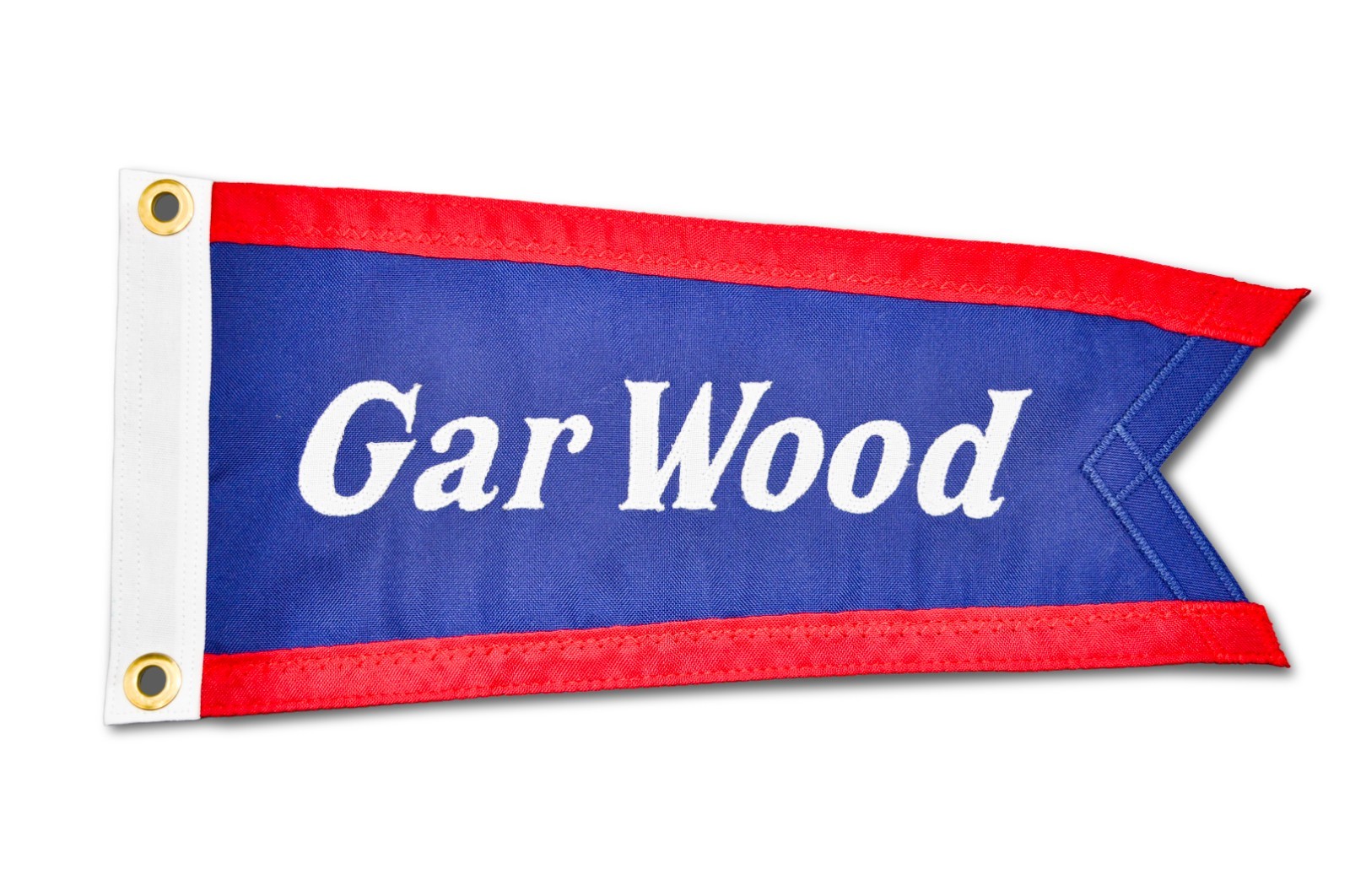 Gar Wood burgee pennant flag -post war Gar Wood burgee pennant flag -post war