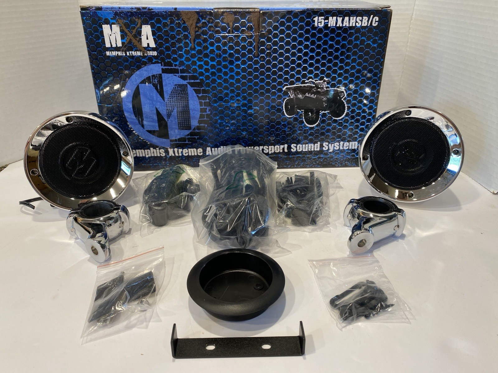Memphis Audio 15-MXAHSC Chrome Motorcycle Speakers Pods & Mounts (NO AMP)