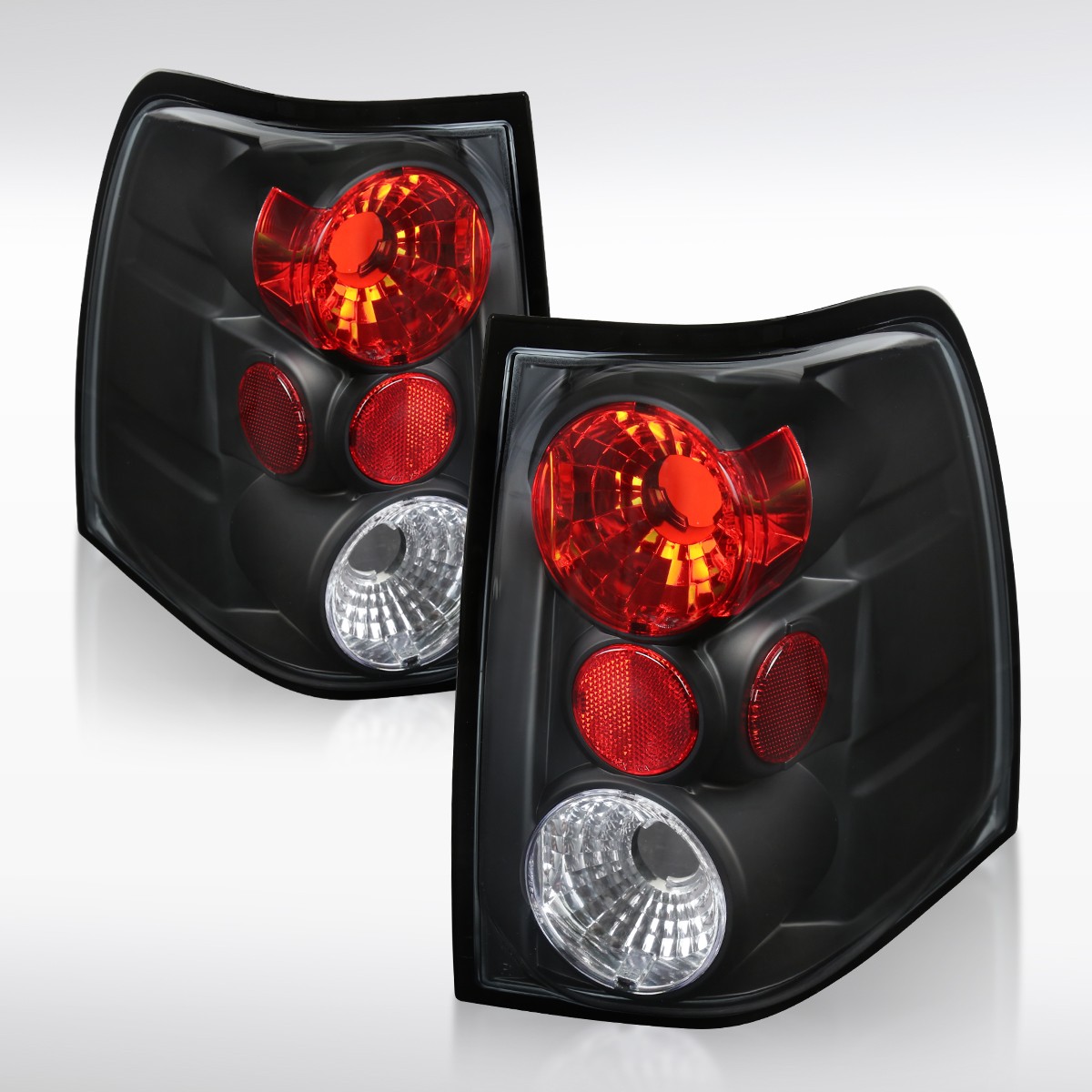 Fit 2003-2006 Ford Expedition Black Tail Lights Brake Lamps Left+Right 03-06