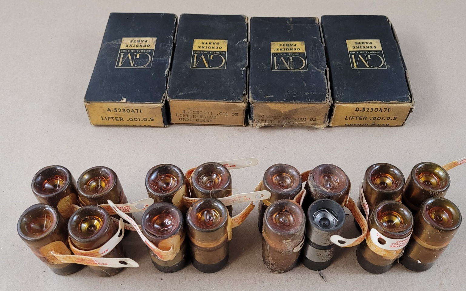 16 New NOS GM Valve Lifter 5230471 .001 Oversize 1955-81 Corvette 67-79 Camaro