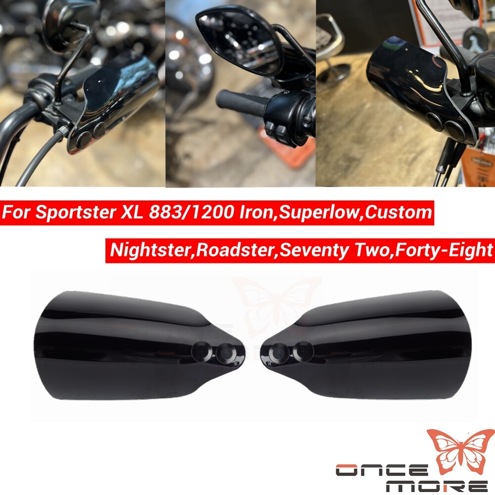 Black Hand Knuckle Guards Handguard Protectors For Sportster Seventy Two XL 883 Black Hand Knuckle Guards Handguard Protectors For Sportster Seventy Two XL 883