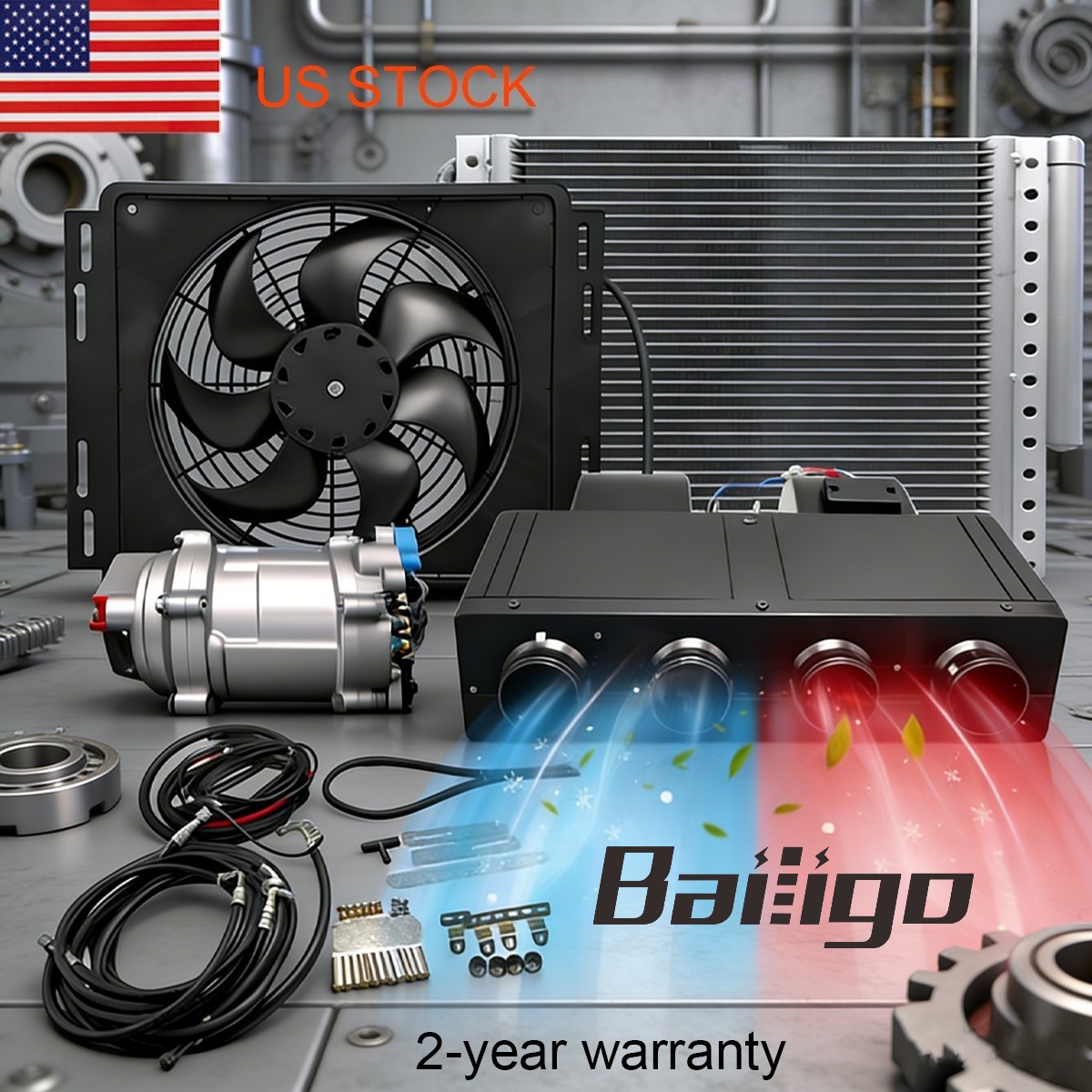 Universal 12V 12000 BTU Car AC Compressor Kit | Underdash Electric Air Condition