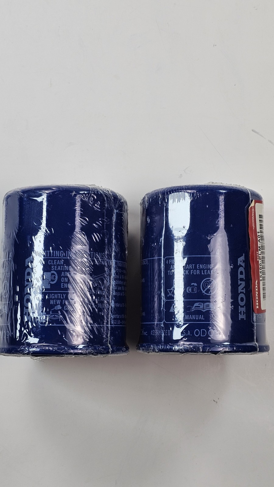 2 Genuine Honda OEM Filtech Oil Filters 15400-PLM-A01 A01 NOS Discontinued