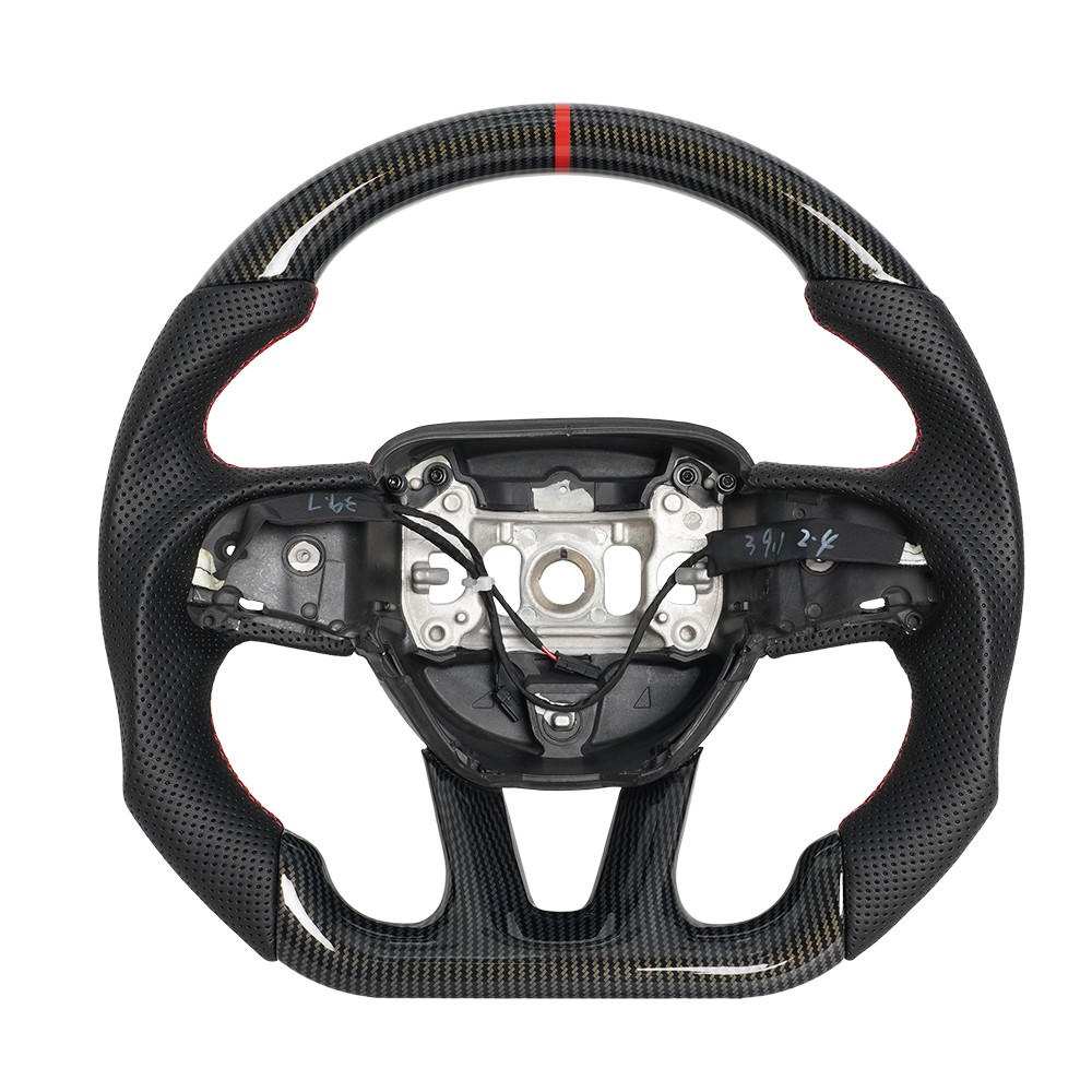Hydro Dip Carbon Fiber Heated Steering Wheel For Dodge Charger Durango Hellcat