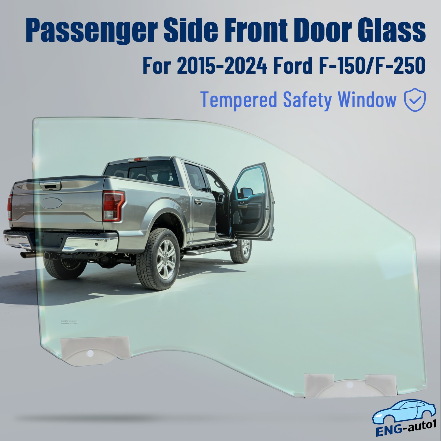 Front Door Window Glass Passenger Side Fits Ford F-150 2015-2024 /F-250 2017-24