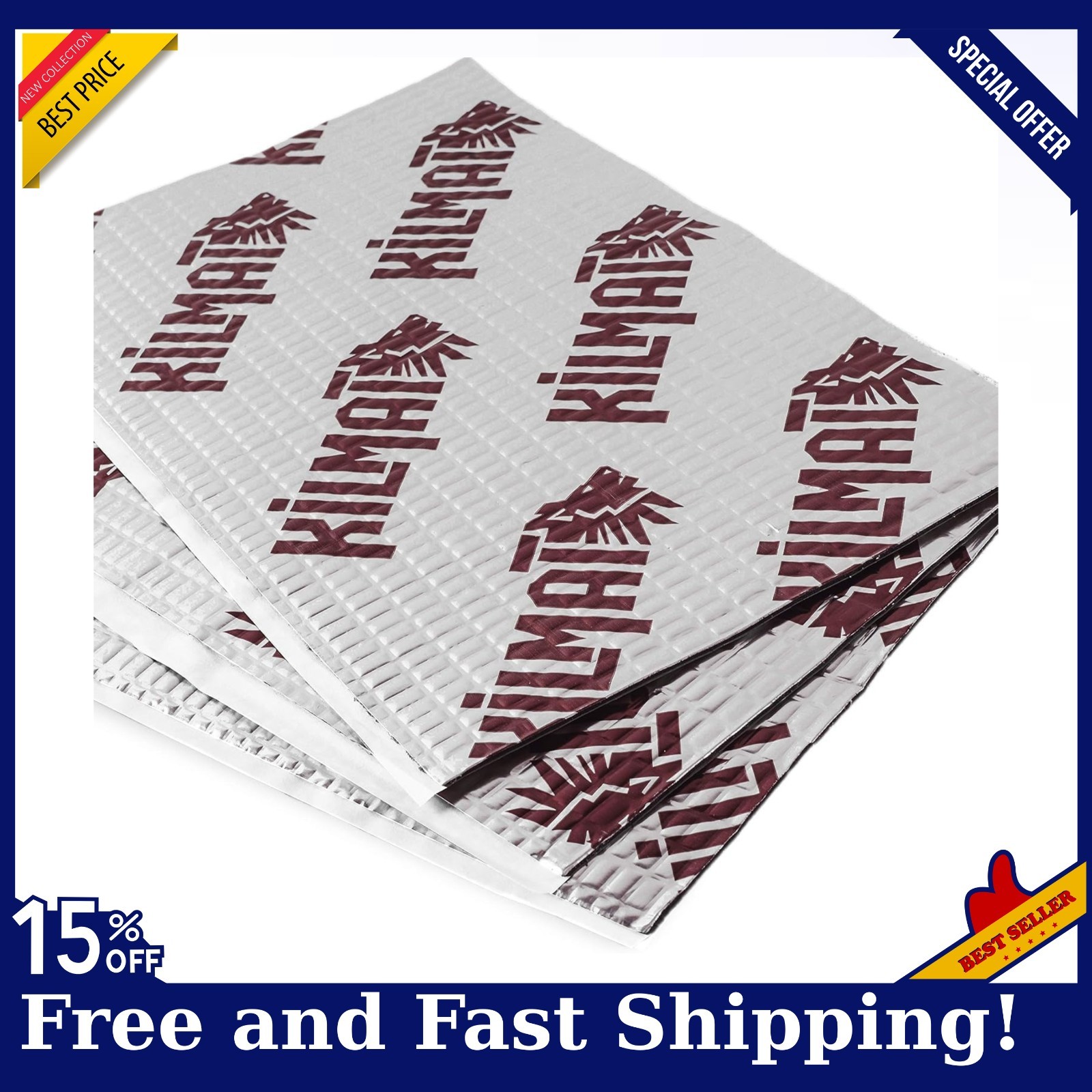 80 mil 10 sqft Car Sound Deadening Mat Butyl Automotive Sound Deadener Audio NEW