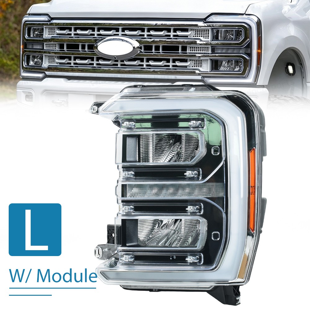 For 2023-2026 Ford F-250 Super Duty LED Headlight W/ Bulb Left Driver Side
