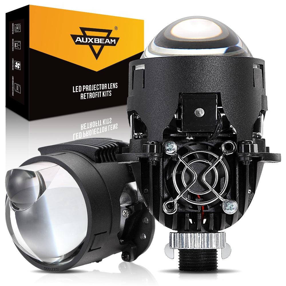 AUXBEAM 2.5 Inch 90W Hi/Lo Beam Bi-LED Projector Lens Headlight H4 H7 9005 9006